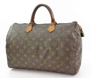 Auténtico bolso de mano Louis Vuitton Speedy 35 con monograma Boston #61445 - Imagen 1 de 20