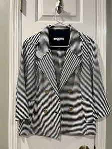 CAbi Navy nautical Double Breasted Golden Button Jacket size S bin7 - Picture 1 of 7