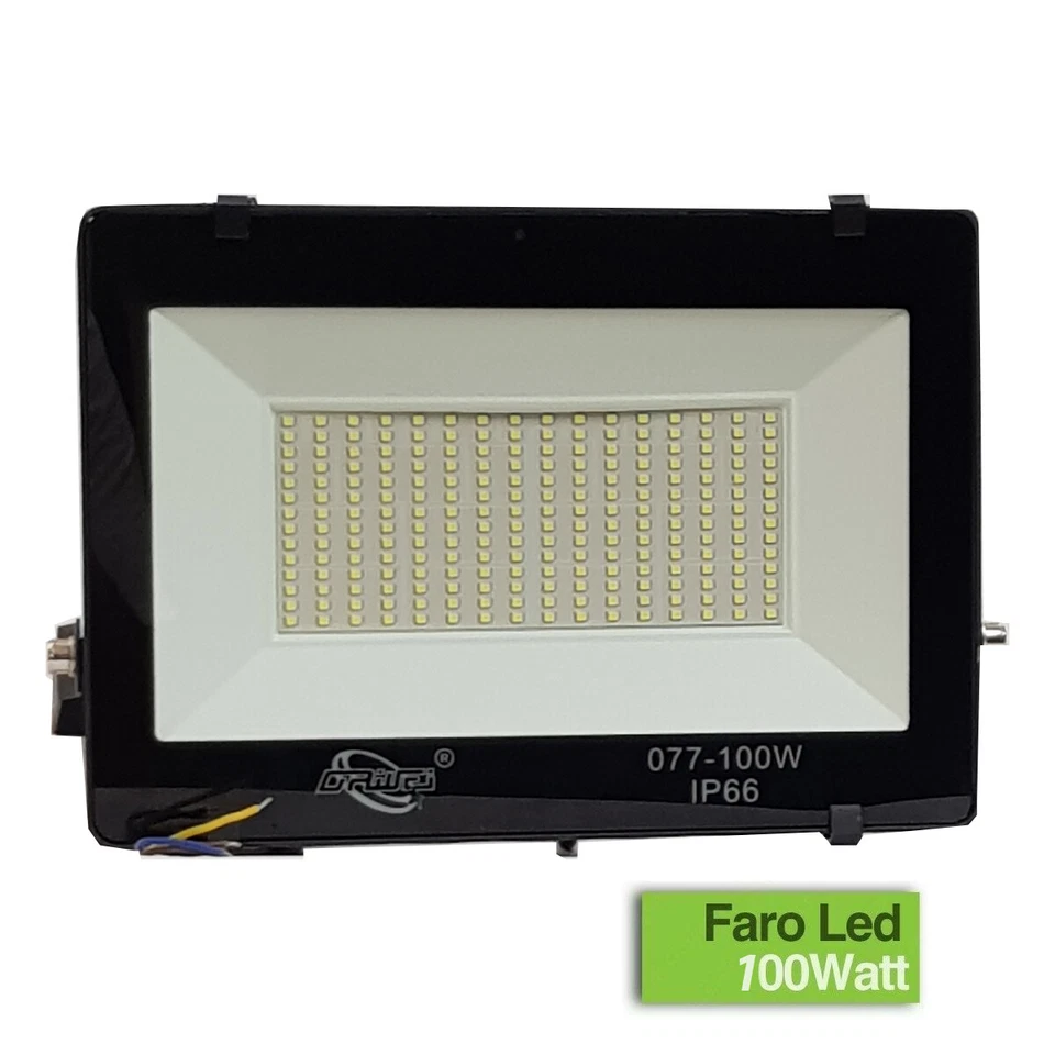 FARO PER ESTERNO A LED 100W ALTA LUMINOSITA' CON 224 LED LUCE BIANCA SMD IP66 - Immagine 1 di 1