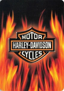 Harley-Davidson Joker Single Swap Playing Card Flames Logo — Motorcycle Theme - Picture 1 of 2