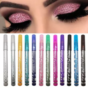 12 Colors Cream Eye Shadow Pen Eyeshadow Pencil Shimmer Eyeshadow Stick Makeup - Picture 1 of 23