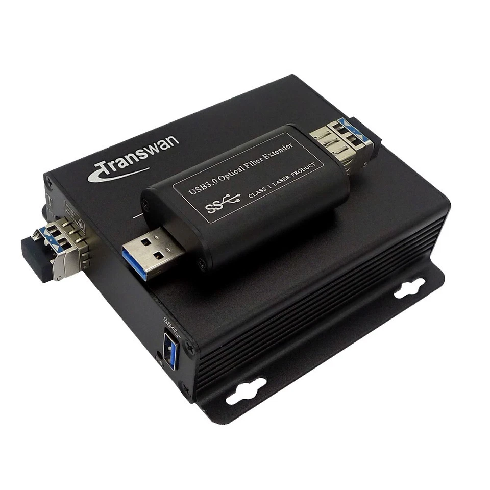 USB 3.0 Fiber Extender over Single-mode Fiber to Max 820 FT w/ SFP, Speed 5Gbp - Image 1 of 4
