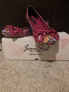 Iron fist Fiesta Skull Ballet Flats SIZE 6 - Picture 1 of 5