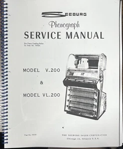 *NUEVO* SEEBURG MODELO V-200 VL-200 MANUAL DE SERVICIO COMPLETO *ALTA CALIDAD 60 PÁGINAS - Imagen 1 de 5