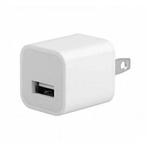 White USB Wall Charger Block Power Adapter AC US Plug (From Apple iPhone) - Picture 1 of 4
