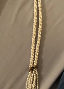 Vintage Halskette Perlen wie Quaste Perlen Multi Wear 43,5 cm lang - Bild 1 von 5