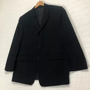 Traje Completo Chaqueta Calvin Klein 100% Lana Laine Negro Talla 40S Pantalones Talla 32W 30L - Imagen 1 de 10