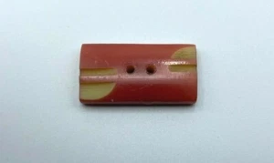 Vintage zweifarbiger Bakelit Kleidungsstück Knopf - 1" x 0,5" - Bild 1 von 3