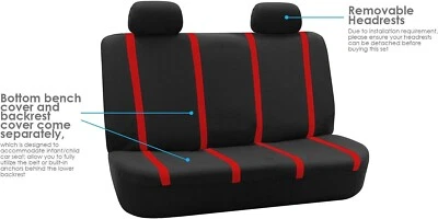 Fundas de asiento para todas las líneas rojas GMC de alta calidad fáciles de instalar ajuste acolchado Foto 1 de 4