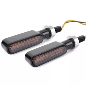 Moto 8mm LED Indicatore di direzione Bianco Ambra Lampeggiatore Freno Lampada - Picture 1 of 8
