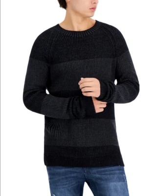 INC International Concepts Men's Plaited Crewneck Sweater Gray Size Large New - Image 1 of 3