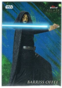 STAR WARS 2018 FINEST BLUE REFRACTOR PARALLEL 10 BARRISS OFFEE #D 023/150