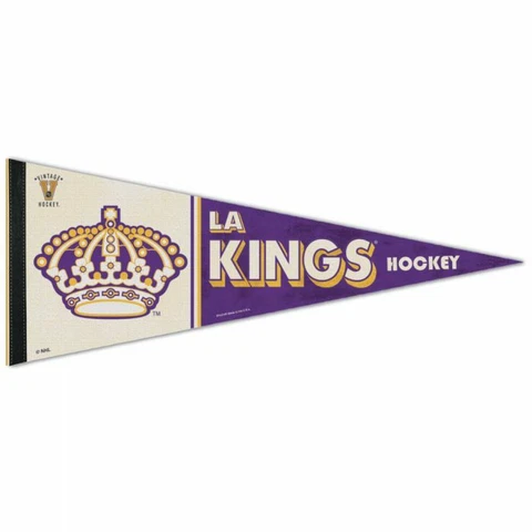 LOS ANGELES KINGS CLASSIC THROWBACK PREMIUM QUALITY PENNANT 12"X30" BANNER Cover