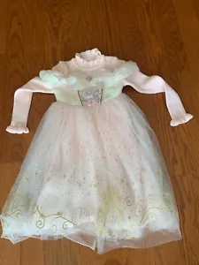 Princess Long Sleeve Warm Dress Girl Pink_Size S, Age 6-7 - Picture 1 of 5