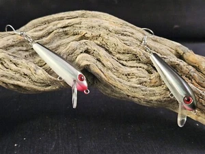 Dangling Creations By Melissa Fishing Lure Earrings Rebel Minnow Chrome/Black - Picture 1 of 3