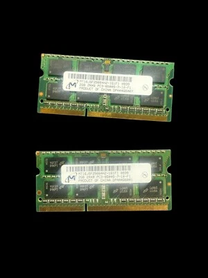 Set Of 2x Micron 2GB 2Rx8 RAM Memory PC3-8500s-7-10-F1 - Image 1 of 4