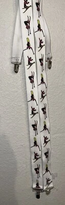 * Blanco * Tirantes elásticos ajustables esquiador 41” de metal a cierre de metal Foto 1 de 4