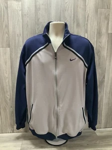 Nike Herren XL Jacke Track Sport Blau Grau Bestickt Vintage - Bild 1 von 11