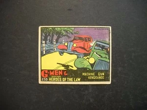 1936 G-MEN & HEROES OF THE LAW CARD #233 GUM INC. *RARE CARD* - Picture 1 of 2