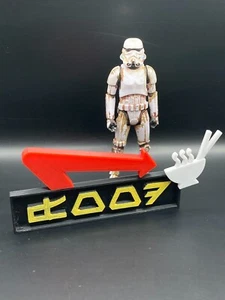 CUSTOM STAR WARS FOOD SIGN for 3.75" FIGURE DIORAMA Aurebesh 1/18 scale (J44) - Picture 1 of 1