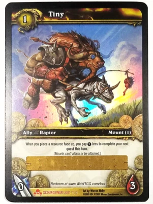 Tiny Little Ivory Raptor Pfeife Little White Stallion Trense Reittier WoW TCG - Bild 1 von 3