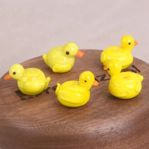 5pcs 16x15mm Yellow Duck Handmade Lampwork Glass Charm Loose Beads DIY Jewelry - Picture 1 of 3