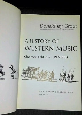 A History Of Western Music Revised Edition 1973 By D J Grout Vintage - Image 1 of 4