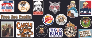 16 Tiger King Stickers - Tiger King - Carole Baskin - Joe Exotic - Carole did it - Picture 1 of 2