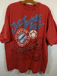 FC Bayern Bundesliga 94 All Over Print T-Shirt Herren Gr. XL UEFA Import Vintage - Bild 1 von 8