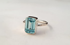 Natural Aquamarine Blue Color Cushion Cut 925 Sterling Silver Gems Jewelry S-15