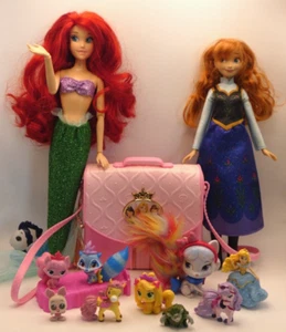 Disney Princess Lot - Palace Pets, Dress Up Purse, Anna Frozen Doll, Ariel Doll - Picture 1 of 9
