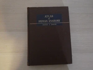 Atlas of Human Anatomy Barry Anson 1950 HC Illustrated Skeletal Bones Medicine - Picture 1 of 18