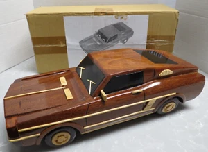 Model Mahogany Wood Vehicle - XE Ford Mustang 1970 NIB - Picture 1 of 14