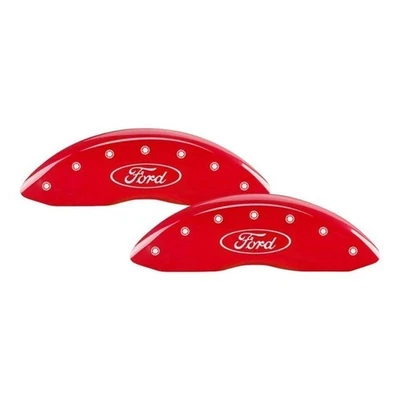 For Ford F-250 Super Duty 23-24 Caliper Covers Gloss Red Caliper Covers w Ford Foto 1 de 3