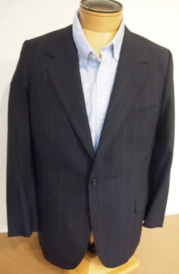 Oxxford Vintage Onwentsia Navy Chalk Stripe 2 Piece 2 Button Suit  38R Navy Blue - Image 1 of 4