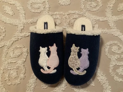 Zapatillas CATS Lands' End para mujer 11 B sin cordones forradas zueco mula azul imitación piel de oveja Foto 1 de 4