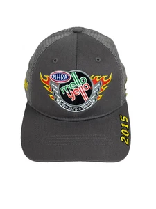 Gorra/sombrero NHRA 2015 gris Safary Staff amarillo suave arrastre serie carreras NUEVO - Imagen 1 de 5
