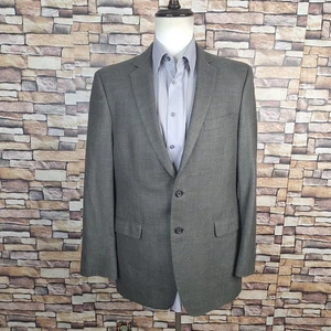 Ralph Lauren Jacket Blazer Mens 42L Green Hopsack Check Silk Wool - Picture 1 of 8