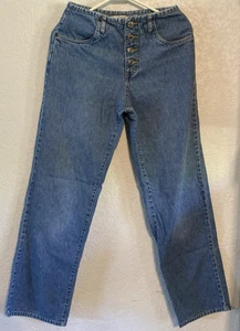 Vintage Beverly Hills 90's Y2K Juniors Button Fly Jeans Size 5/6 - Picture 1 of 6