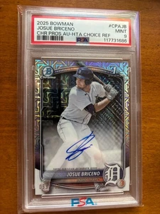 Bowman Josue Briceno 2025 cromo HTA Choice refractor radiocontrol automático 99/150 PSA 9 MOJO - Imagen 1 de 2