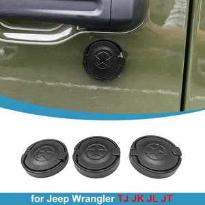 for Jeep Wrangler TJ JK JL JT 3PCS Lock Door Key Hole Socket Cover Trim Stickers - Picture 1 of 16