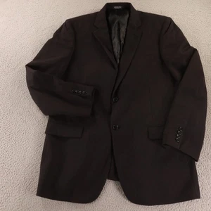 Adolfo Jacket M MT 42L Black Pinstripe High Twist Microtech Blazer Sport Coat - Picture 1 of 16