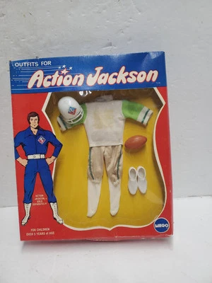 Vintage Mego 1971 Action Jackson Football Outfit MIP Boxed Sports Outfits Foto 1 de 4