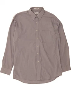 PIERRE CARDIN Mens Shirt Size 16 Large Grey Cotton NQ04 - Picture 1 of 3