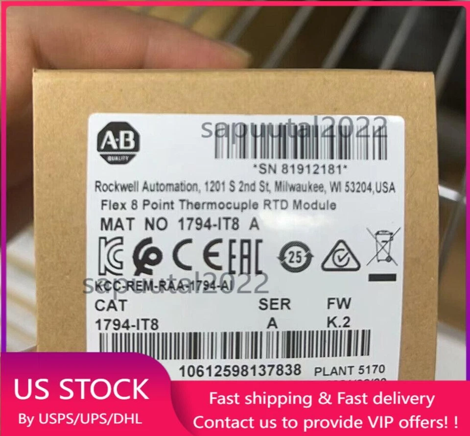 New Factory Sealed AB 1794-IT8 Flex I/O 8 Channel Thermocouple Input Module - Image 1 of 1