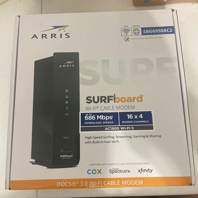 ARRIS Surfboard SBG6950AC2 Cable Modem & Wi-fi Router With McAfee - Image 1 of 4