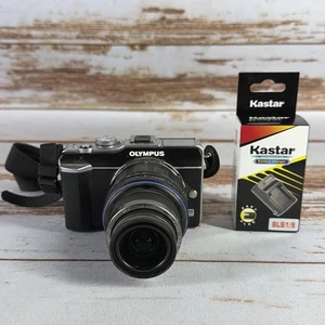 Cámara digital Olympus PEN E-PL1 12,3 MP negra con cargador de batería de lente de 14-42 mm - Imagen 1 de 8