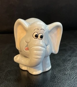 Vintage Elephant Ceramic Figurine Papel California Made in Japan Gray Color 2.5” - Picture 1 of 8