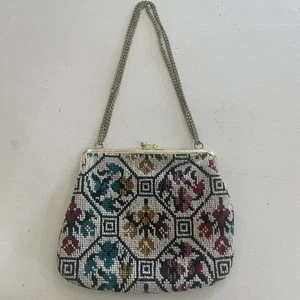 Bolso Bandolera Tapiz Kisslock Hombro Colorido De Colección - Imagen 1 de 6