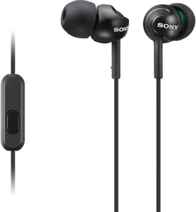 Sony MDR EX110AP In-Ear Wired Jack Headphones Headsets with Microphone Black - Foto 1 di 5